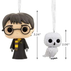 Hallmark Harry Potter and Hedwig Funko POP! Christmas Ornaments, 2, 0.35lbs