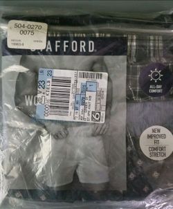 New Stafford Men's 4-Pack Woven Boxers - 100% Cotton - Size Medium (M 32-34)