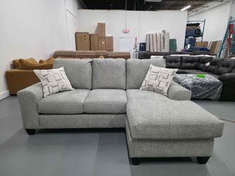 Green Fabric Sofa with Chaise Brand new