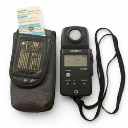 Minolta Digital Color Meter IIIF Ambient/Flash Light Meter Case And Strap