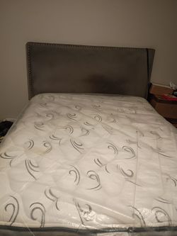 Queen bed and pillowtop mattress - Pickup only