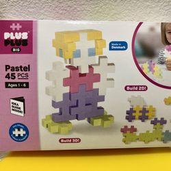 Big 45 piece pastel construction playset
