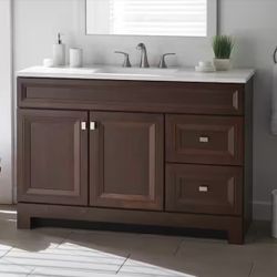 Transolid All-in-One 15.5 in. x 22.4 in. x 34.9 in. Metal Drop-In Laundry/Utility Sink and Cabinet in White