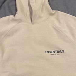 Essentials Fear Of God Hoodie Size S Cream Color