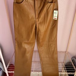 Size 4 brown leather pants