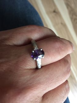Sterling silver amethyst stone