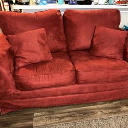 Red Sofa Set Of 3 