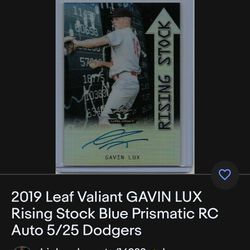 Gavin Lux Signed Card In Case  