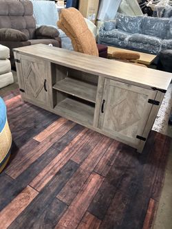 TV stand new grey 58”x16”x24”