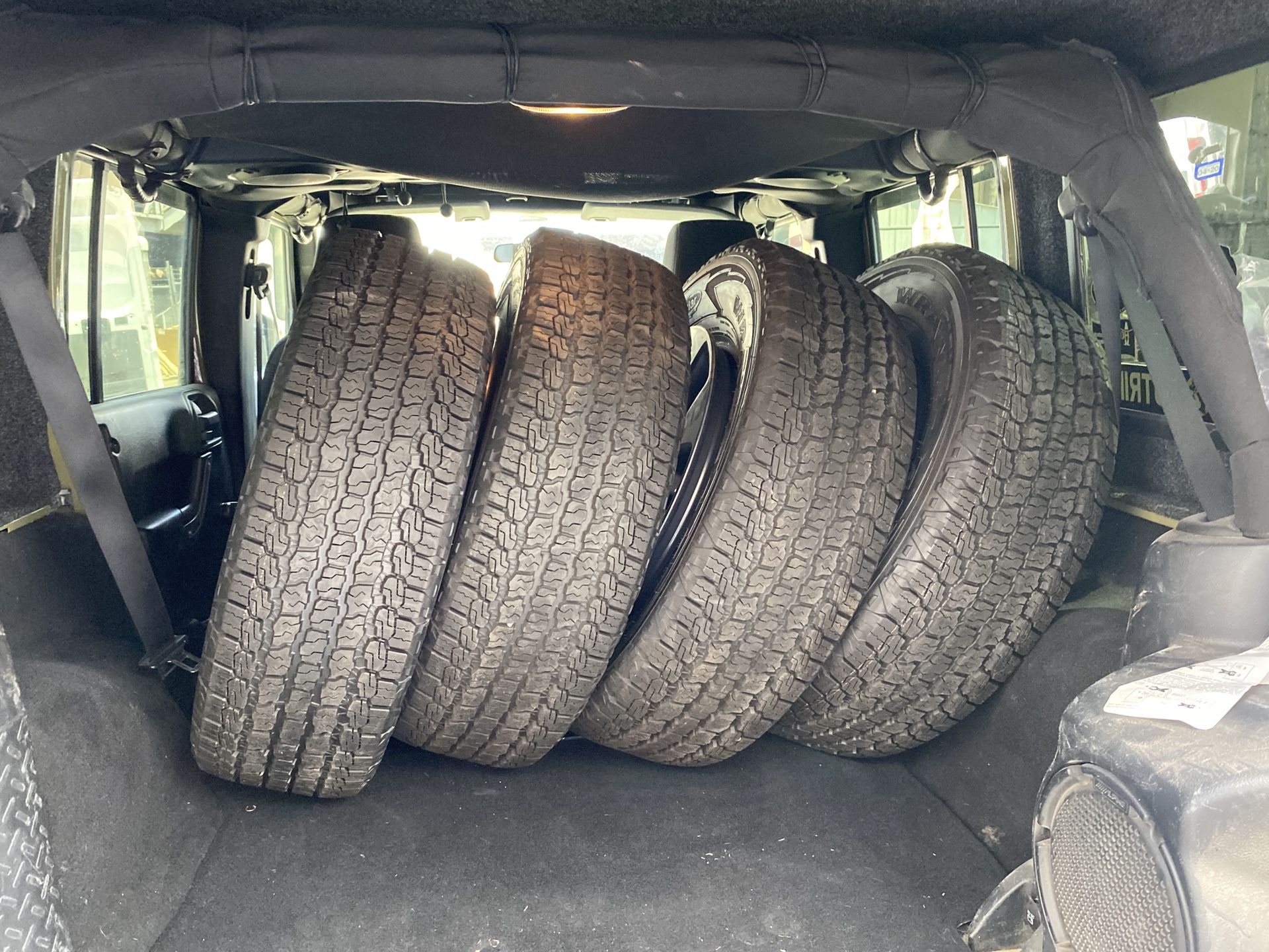 5 brand new Jeep wheels & tires