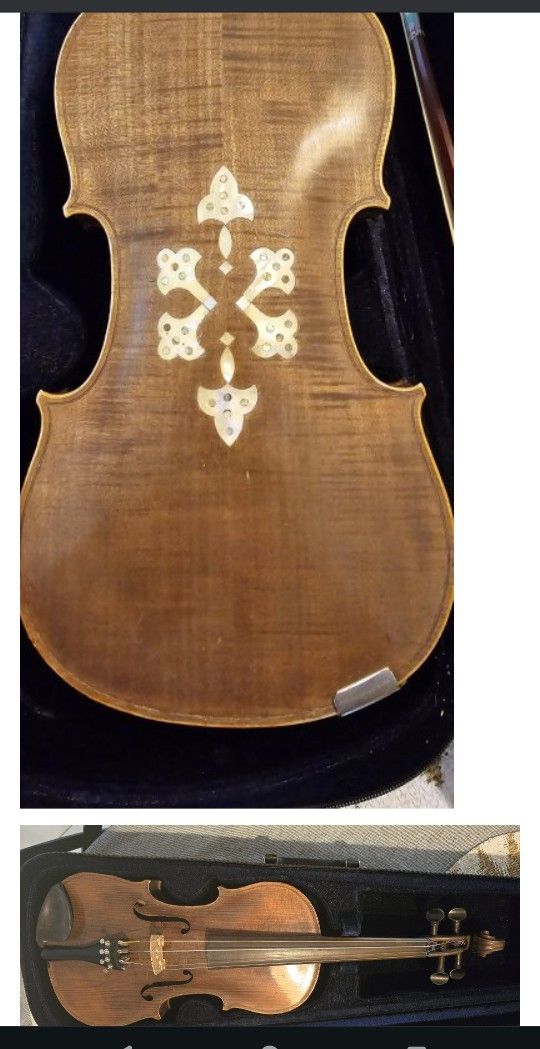 Antique Violin, Pearl Inlay