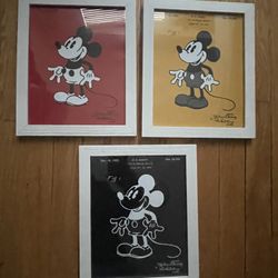 Framed Mickey Mouse Prints 