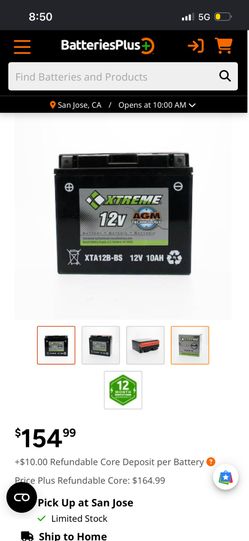 Extreme 12 V XtA128 – B S Street Bike Battery