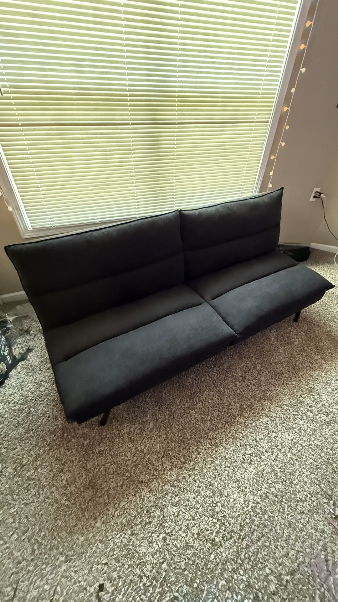 Mainstays Pillow Top 71.25" Futon, Charcoal