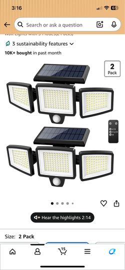 Motion sensor exterior lights