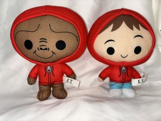 E.T. Extraterrestrial And Elliott Red Hoodie Plush 7” Stuffed Toy Official