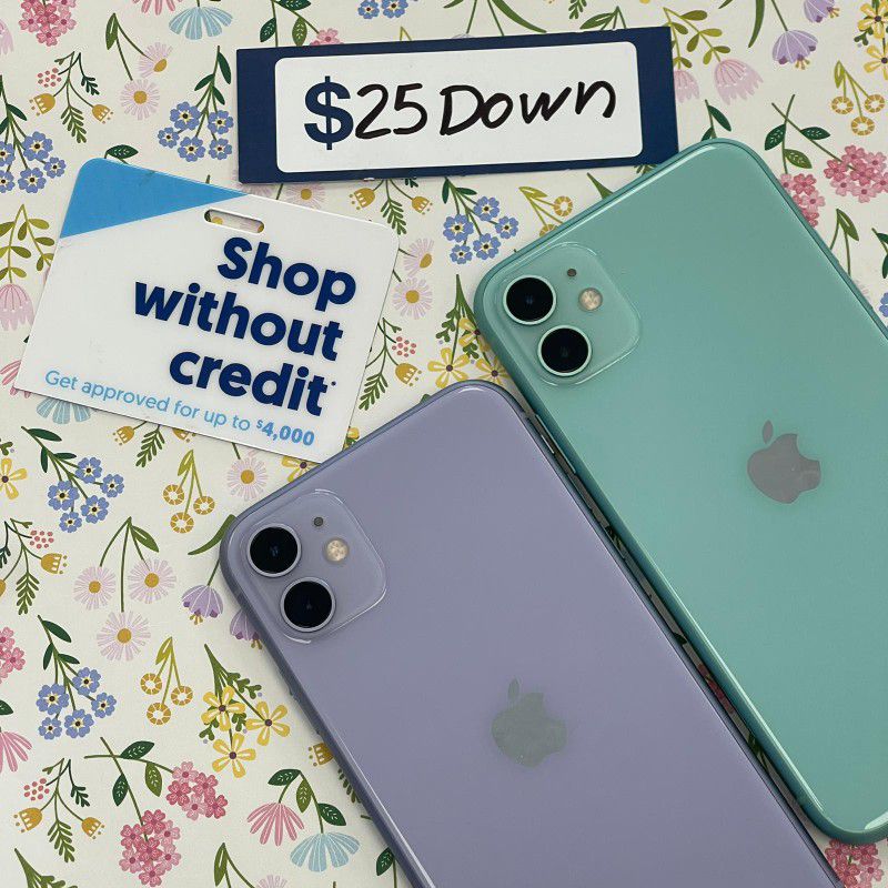 Apple iPhone 11 Unlocked -$25 DOWN Today-NO Credit Payment Plan Options