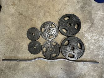 Curl Bar and 80lbs