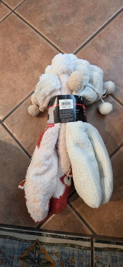 Cuddl Duds Sherpa Lined Critter Socks - Fox - 2 Pair Pack - Shoe Size 4-10 - New
