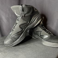 Size 15 - Air Jordan Pure J Retro Mid-Tops, Black & Silver 414759-003