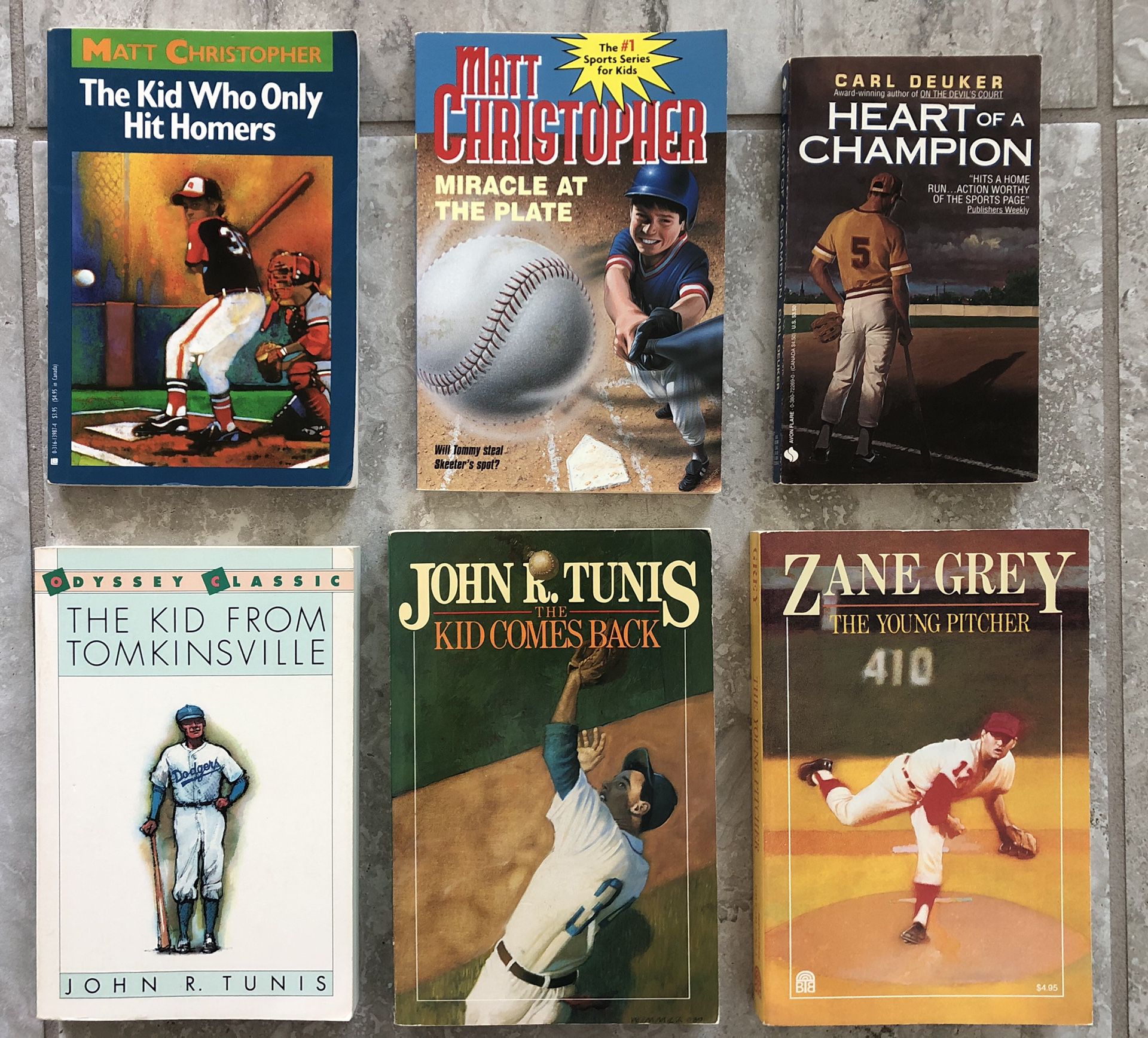 Baseball Book Lot (Children/Teen) John Tunis, Zane Grey, Carl Deuker, Matt Christopher, Kid from Tomkinsville