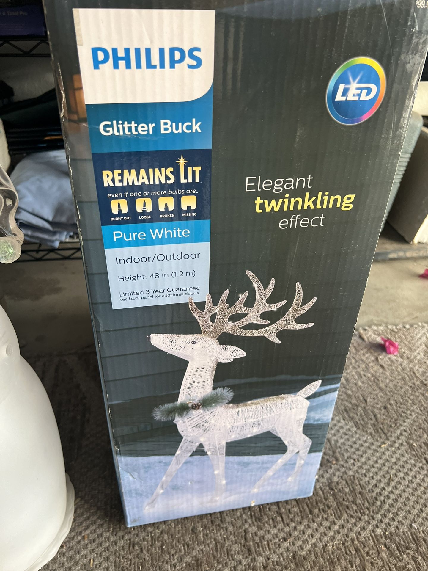 Christmas Outdoor Indoor Glitter Light-up Deer
