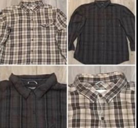 2 Columbia Omni-Wick Shirts Plaid Button Down XXL