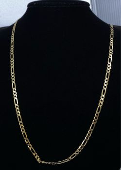 $1700 Yellow Gold Figaro Chain Necklace