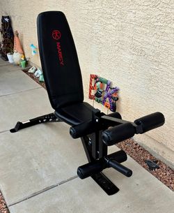 Marcy Deluxe Utility Weight Bench - Black / Red