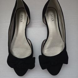 ANA womens Slip On Black Dress Shoes 6