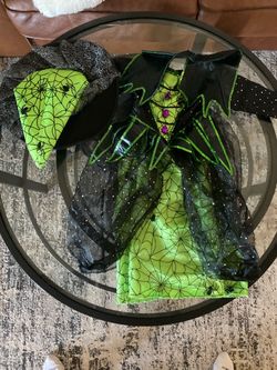 Kids Halloween Witch Costume with Hat Age 3-4 Years Old