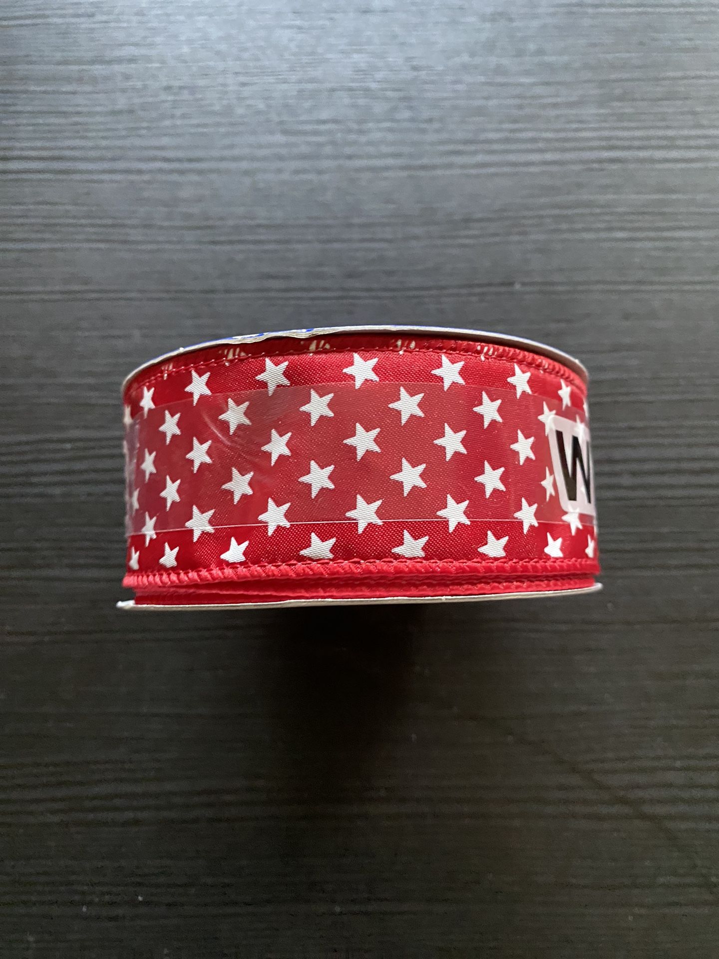 Place & Time Patriotic Ribbon Red & White Stars For 4th Of July