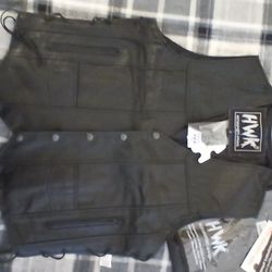 Brand New Man's Leather Vest Size Small
