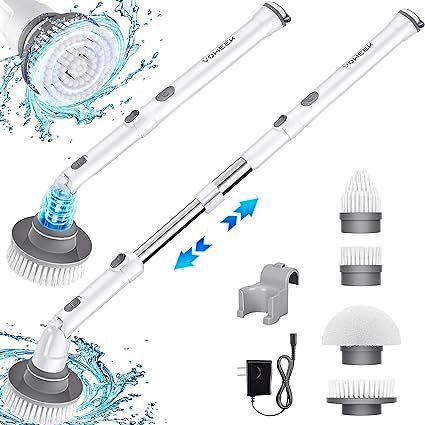 Electric Spin Scrubber, Cordless Cleaning Brush Heads, Shower Scrubber Bathroom, Tub, Tile, Floor