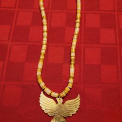 Mother Of Pearl Bird Necklace 