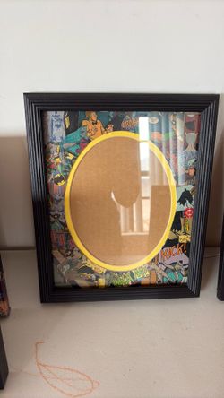Vintage Batman comic matted frame
