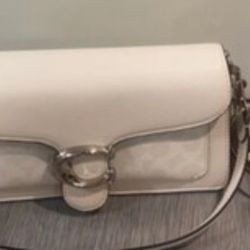 New Coach Tabby 26 Chalk Purse 