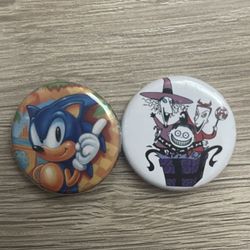 Sonic Pin And Nightmare Before Christmas Pin
