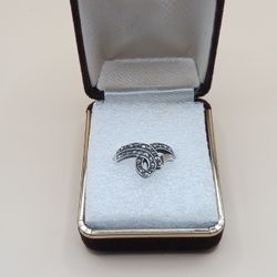 Sterling 925 Ladies Marcasite Ring Size 8.5