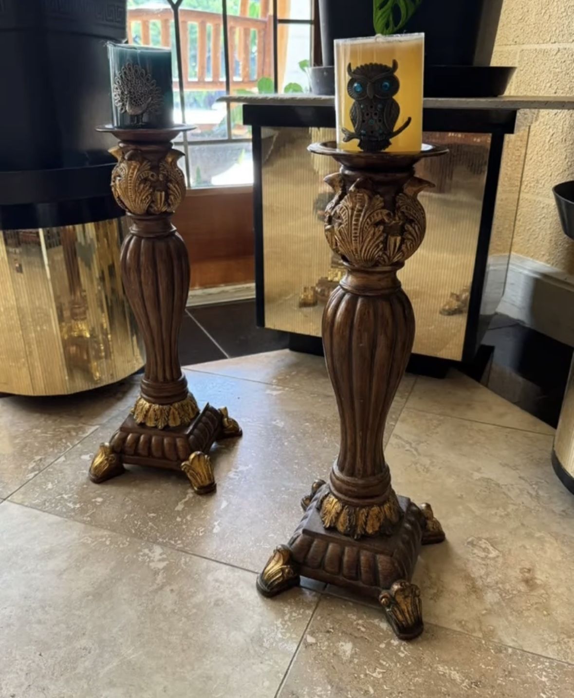Brass candle holder Lake Nona