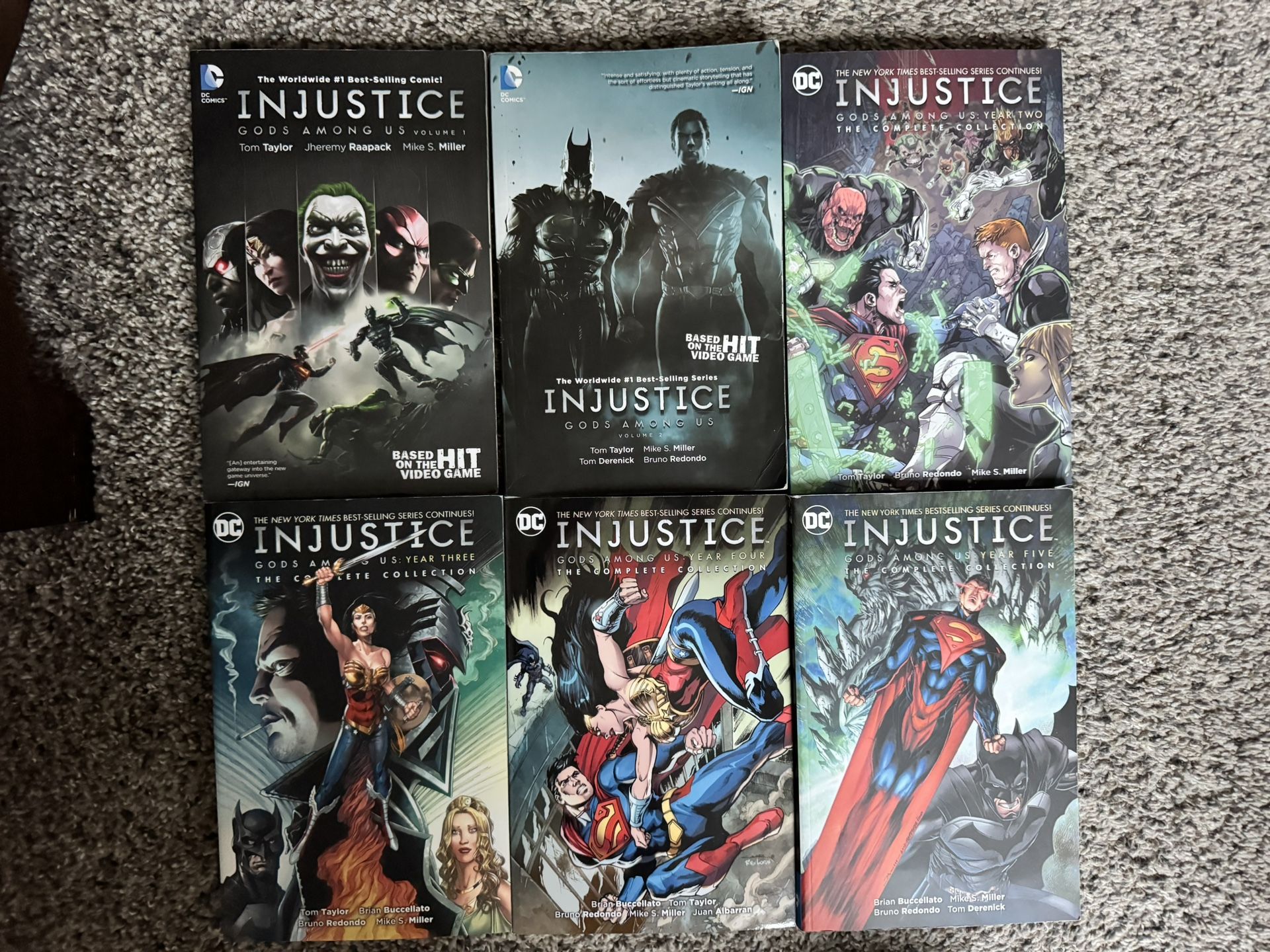 Injustice: Gods Among Us Complete Year 1–5 Graphic Novel Collection - Excellent Condition!