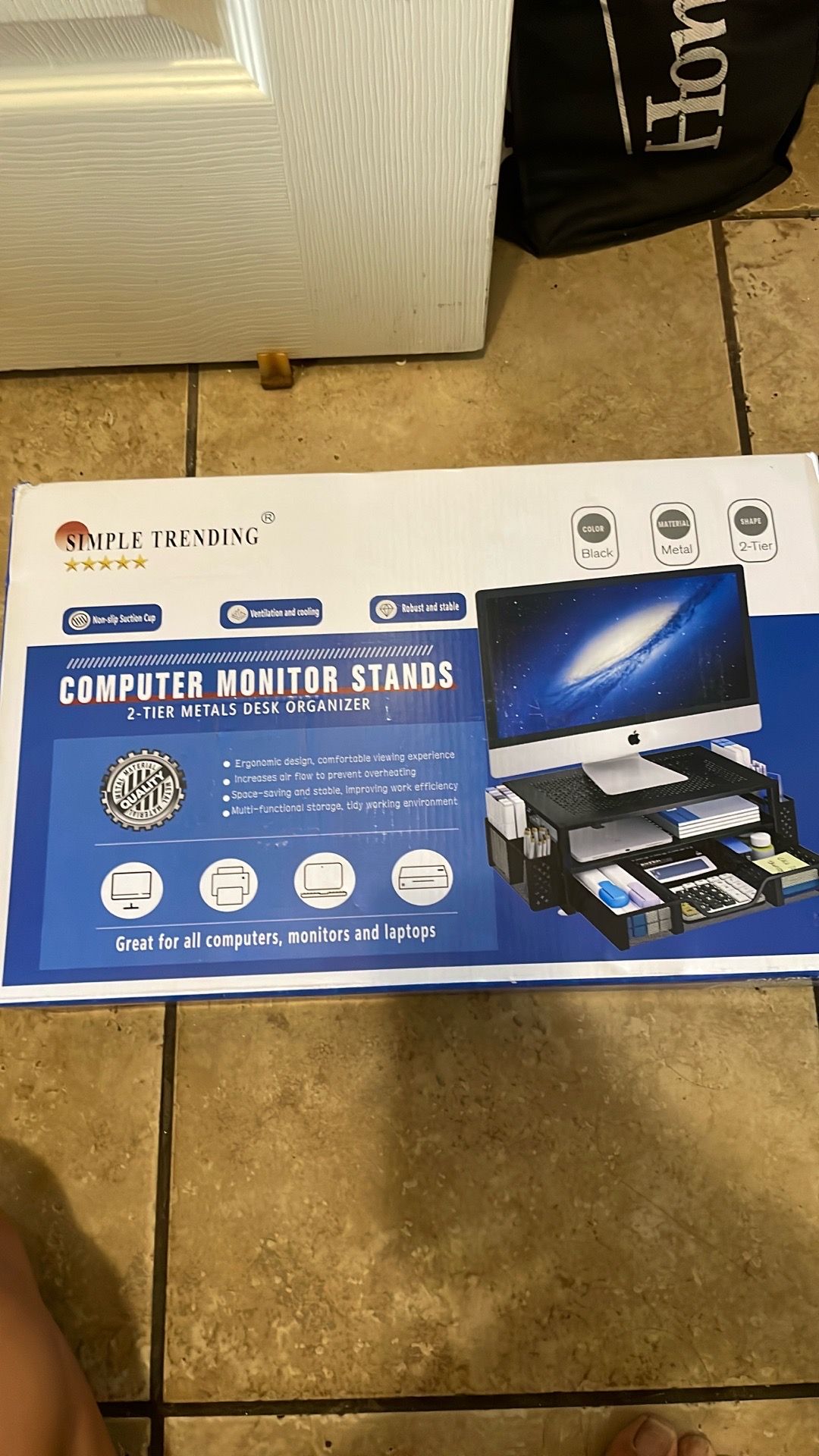 Simple trending 2 tier monitor stand for Sale in Santa Ana, CA - OfferUp
