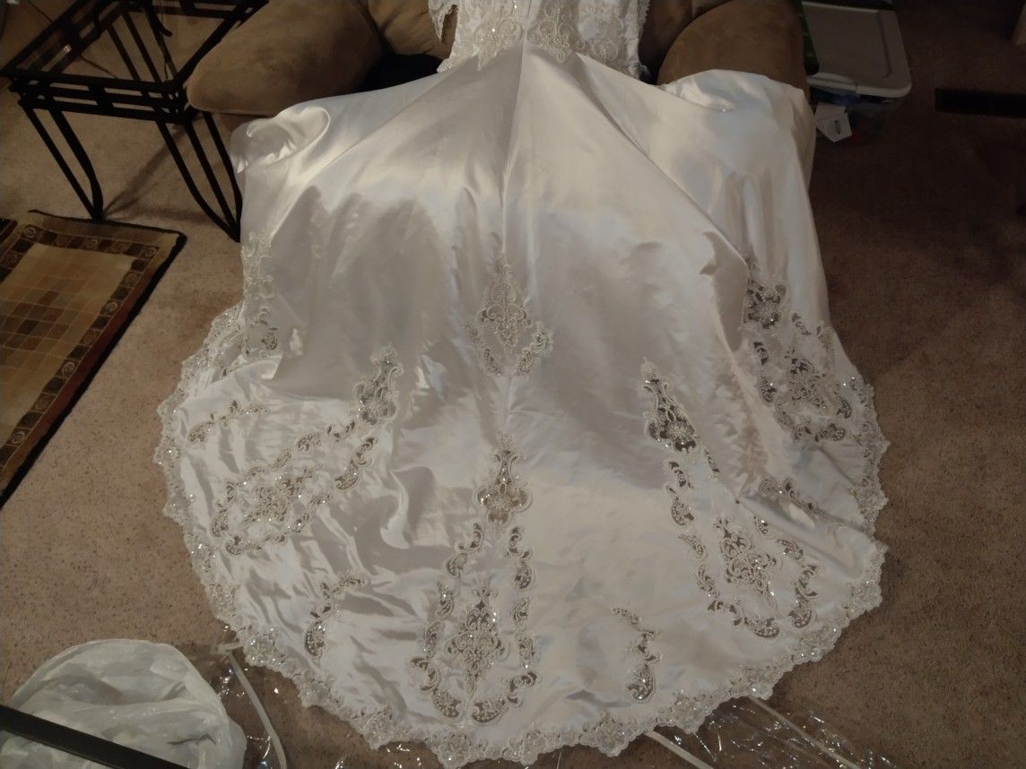 Wedding dress beaded mermaid style ..New...still Available!