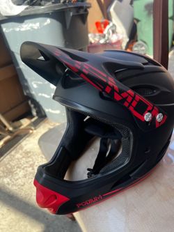 Demon Podium Full Face Helmet Black/ Red Large