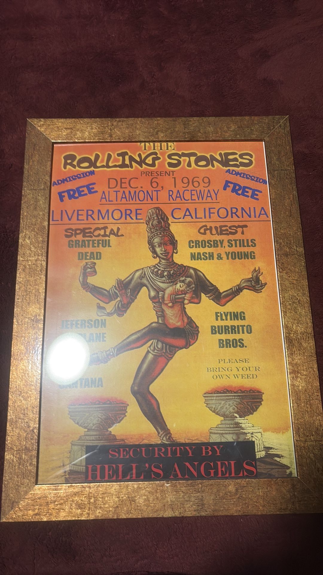 Picture frame of the Rolling Stones