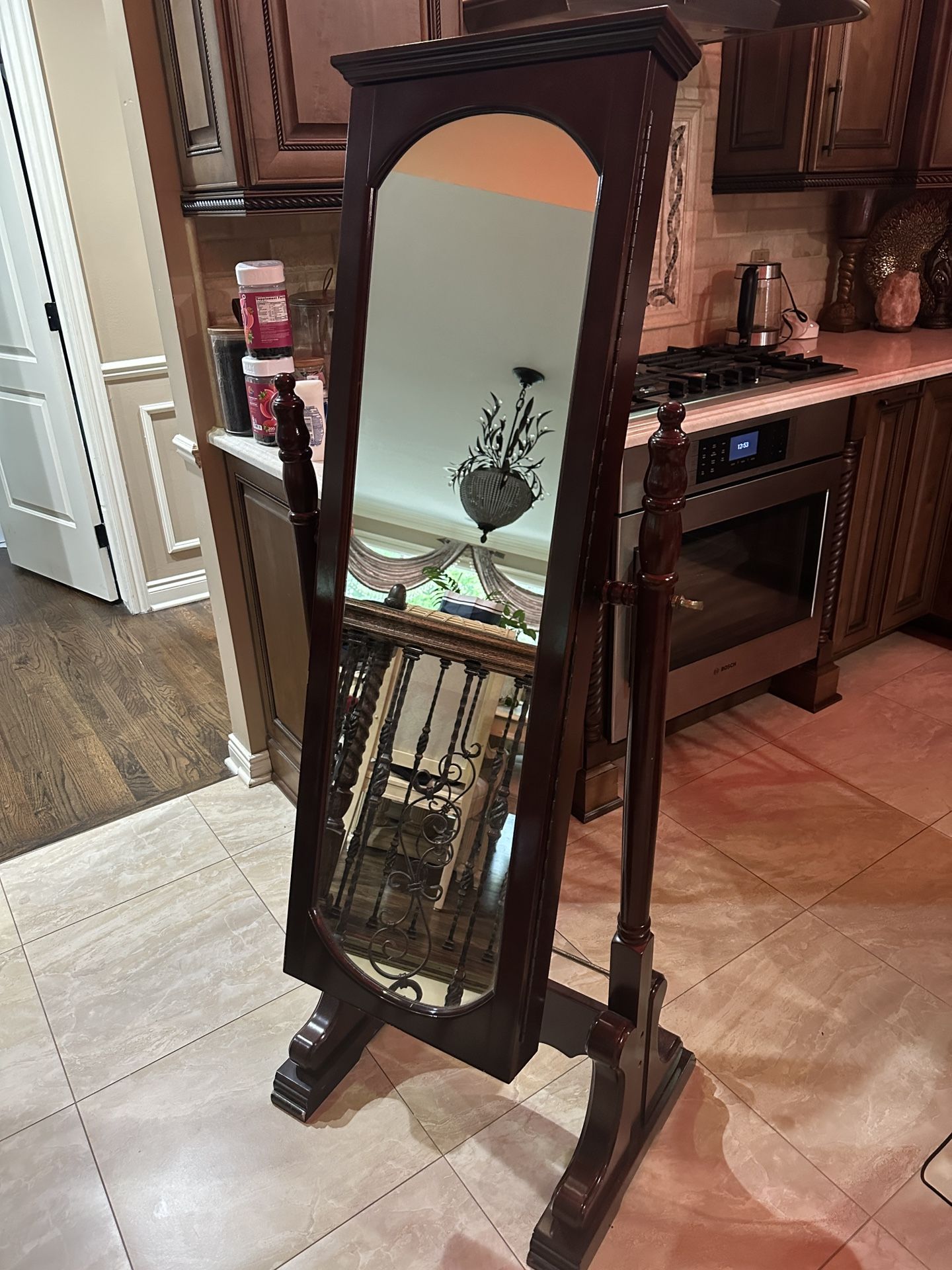 Vintage Mirror And Jewelry Stand