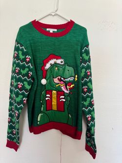 Celebrate Together T-Rex Ugly Christmas Sweater Size XL