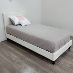Brand New Twin Bed Frame with Mattress - Cama Twin con Colchon Nueva a Estrenar … Fast 🚚