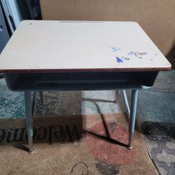 Old School Students Classroom Table