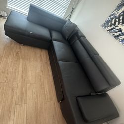 Faux Leather Sofa